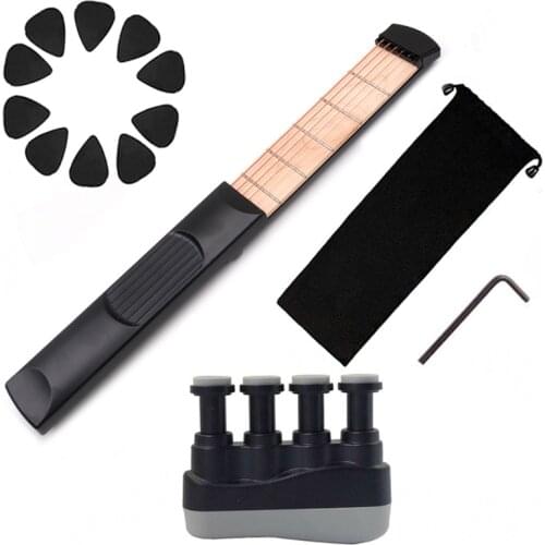 Pocket Guitar Chord Practice Tool for Train-er Beginner Digital Guitar Chords Train-er, Portable 6 Fret Guitar Neck Tool