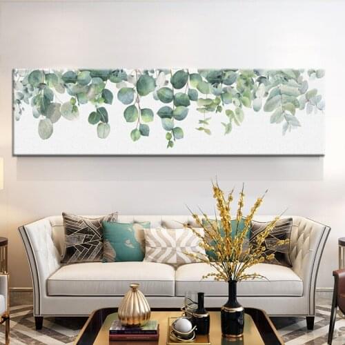 Wall Art Print Canvas Painting Fresh Green Big Leaves Nordic Posters And Prints Tropical Plants Wall Pictures For Living Room
