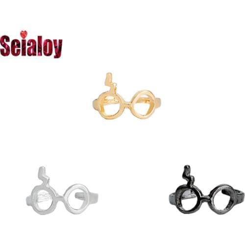 SEIALOY Harri Surrounding Simple Eye Frame Raiden Rings For Women Men Boys Girls Friendship Memorial Opening Ring Jewelry Gift