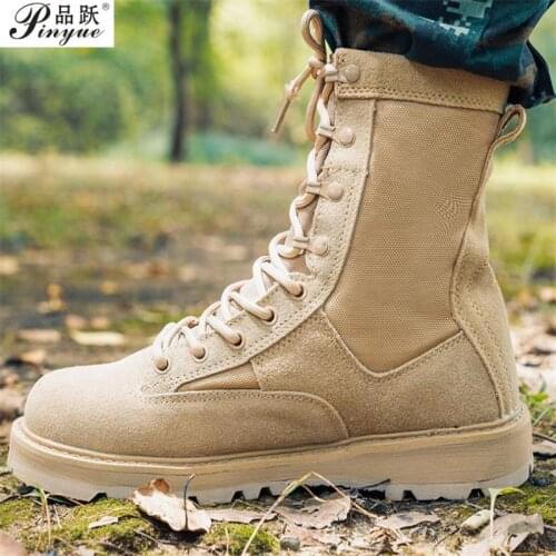Rubber Sole Brown Combat Desert Boots Us Army Green Military Boot Tactical Beige Men Boots on Sale