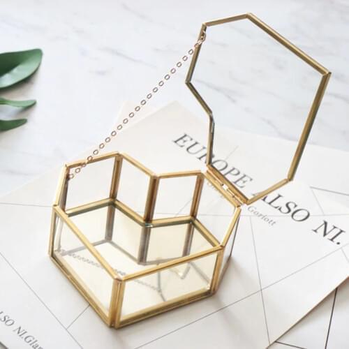 Wedding Ring Box Storage Box Glass Terrarium Jewelry Box Glass Ring Bearer Succulent Ring Box for Wedding Ceremony Glass Box