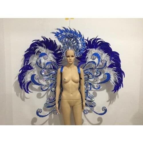 Latin dance Samba accessories Fashion exquisite headdress feathers Delicate dance shows accessories