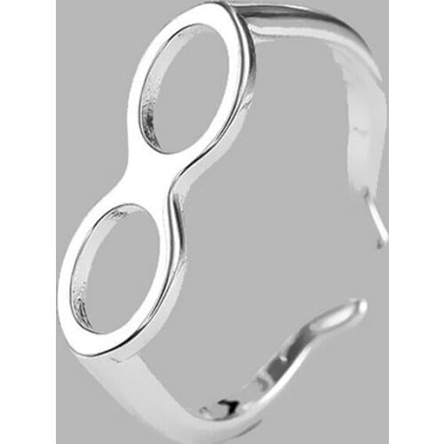 Cute Glasses Open Ring Women Girl Sunglasses Shape Finger Ring Gift for Love Girlfriend Fashion Jewelry Wholesale