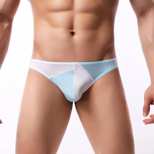 2019 new arrival brand howe ray Mens sexy underpants sexy solid briefs Men breathable Thin silk skating ice silk gay underwear