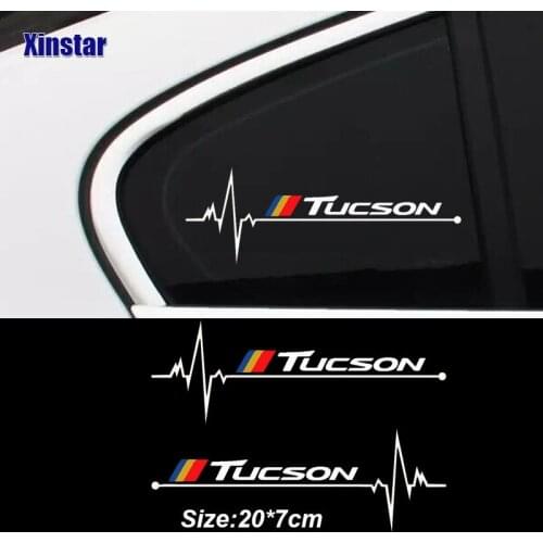 2pcs Car Windows Sticker For Hyundai Tucson