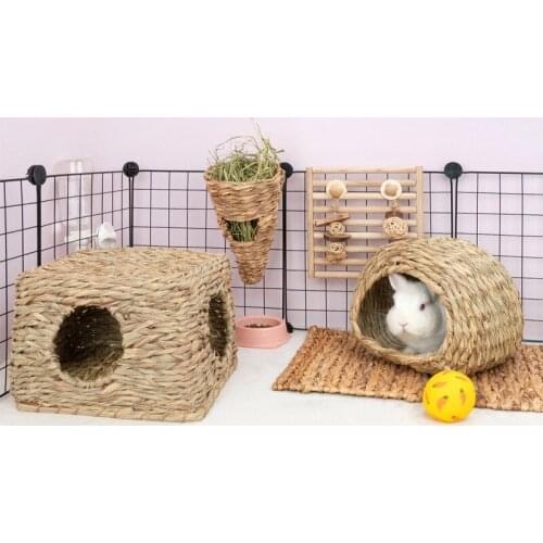 Pet Hamster Small Animal Accessories Feeding Supplies Hamster House Peanut Shelter Wooden Furniture Pet Bed Shelter