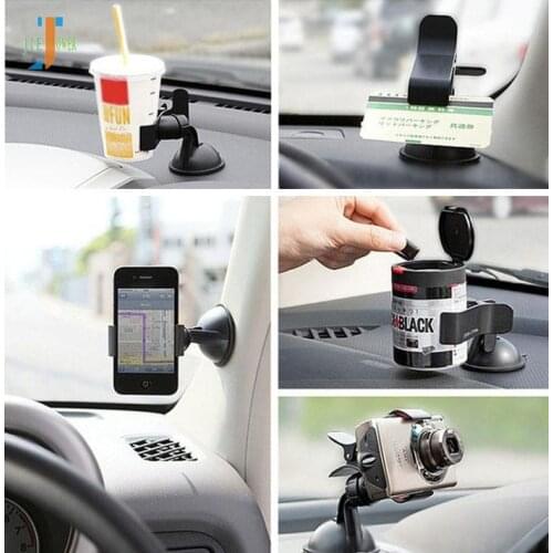 Retail Packaging + Universal Car Phone Holder Windshield Dashboard Mount Stand Smart Mobile Phone GPS MP4 Rotating 360 Degree