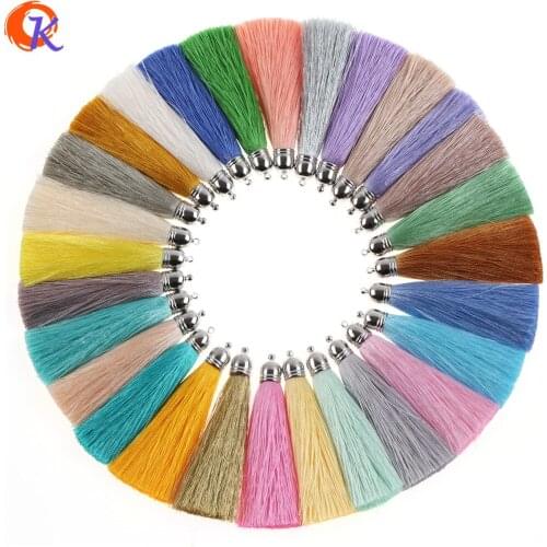 Cordial 5Pcs/Bag 7.5cm*1cm Tassel/Silk Tassel/Jewelry Findings/Hand Made/DIY/Rhodium Copper Cap Tassel/Jewelry Accessory