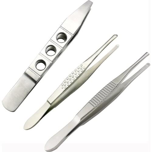 Stainless steel cilia forceps long 90mm 75mm Eyelash curler ophthalmic eye instrument tools