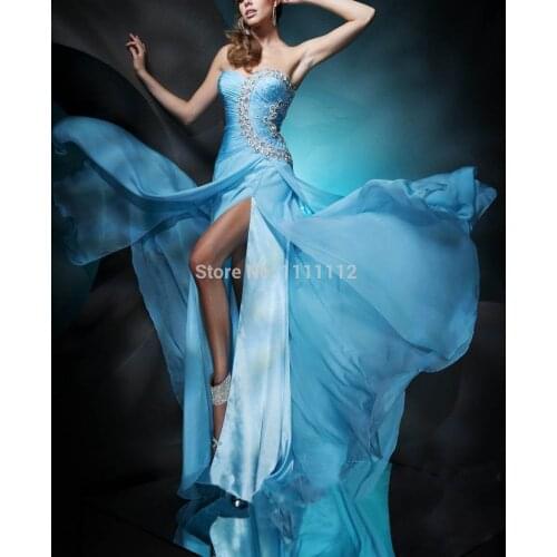 Hot Summer Gorgeous A Line vestido de noiva Sweetheart Chiffon Ruched Floor Length Prom Dresses 2018 Evening Dress With Beadwork