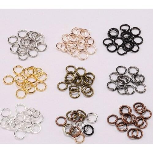 50-500pcs/lot 3 4 5 6 8 10 mm Jump Rings Split Rings Connectors For Diy Jewelry Finding Making Accessories Wholesale Supplies