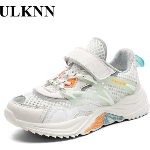 ULKNN Girls Sports Shoes Boys Casual Shoes Outdoor Sports Tennis Non-slip Breathable Childrens Sports Combination 2021 Students