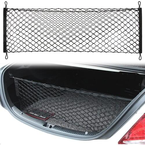 Universal Car Trunk Rear Storage Cargo Luggage Nylon Elastic Mesh 90x30 CM/40x110 CM Net Holder With 4 Plastic Hooks Pocket New