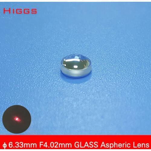 High quality Diameter 6.33mm focus length 4.02mm Glass aspheric laser focusing lens collimating lens AR coated customizable