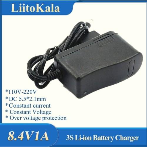 LiitoKala Bicycle Light Battery Power Charger 8.4V 1A Bicycle Light Charging Adapter for HeadLight T6 Bike Front Light LED