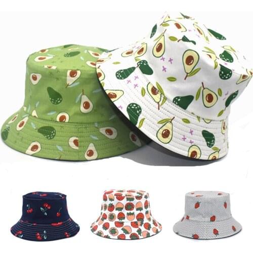 Women Bucket Hat Fisherman Hat Printed Cotton Embroidery Print Fashion Mens Caps Sun Hat Leisure Sunshade Fishing