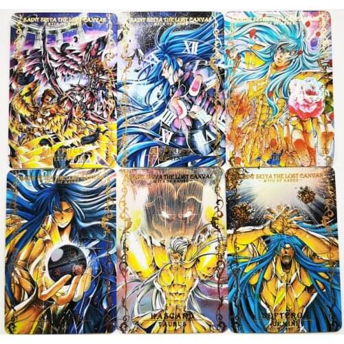 16pcs/set Saint Seiya The Myth of Hades LC Bronzing Hobby Collectibles Game Anime Collection Cards