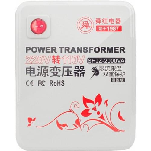 2000W Transformer 220v turn 110v US voltage converter Japan household rice cooker power supply 100V