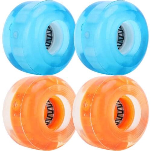 4PCS/Set Professional Skateboard Wheel High Elastic PU Skateboard Flashing Wheel 52mm Anti-Skid No Noise Skateboard Wheel