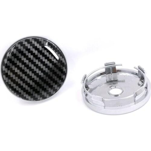 4PCS Diamater 60mm Carbon For Car Plastic Universal Wheel Hub Center caps Hubcaps Cover