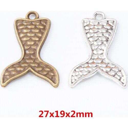 45 pieces of retro metal zinc alloy fish pendant for DIY handmade jewelry necklace making 7530