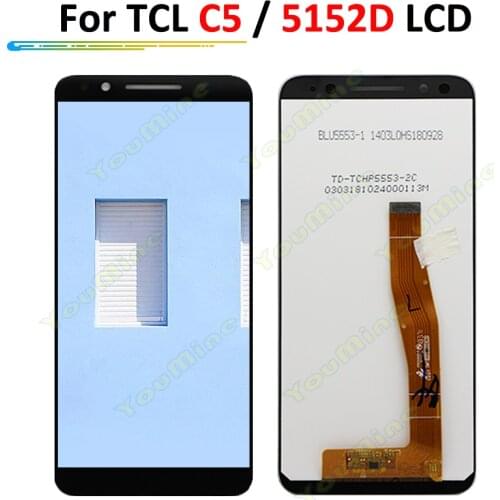 5.5" IPS LCD For TCL C5 5152D LCD Display Touch Panel Screen Digiziter Assembly For TCL C5 LCD With Tools
