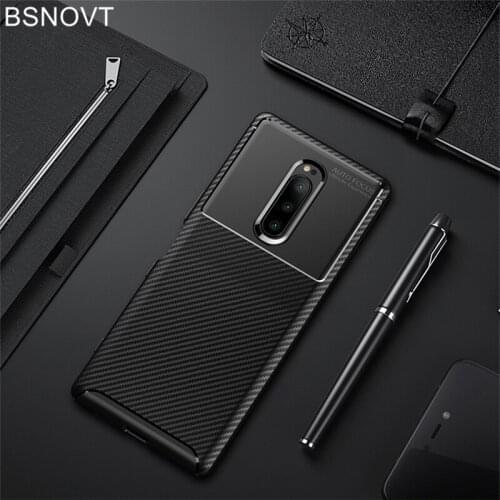 For Sony Xperia 1 Case Soft Silicone Slim Carbon Fiber Anti-knock Phone Case For Sony Xperia 1 Cover For Sony Xperia XZ4 Case