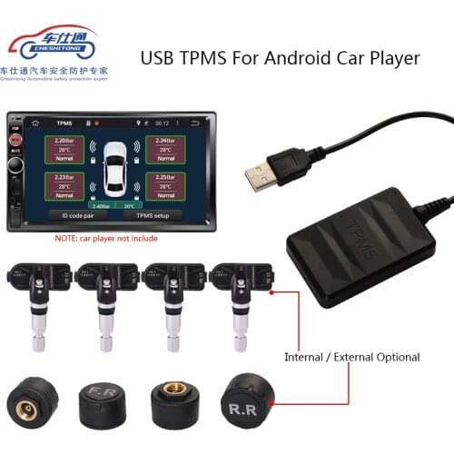 TPMS Tire Pressure Sensor for Android Car Radio Player USB Tire Pressure Monitoring System