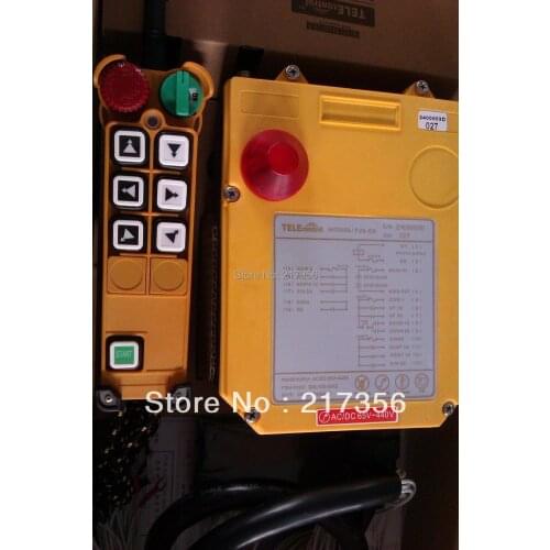 F24-6D(include 1 transmitter and 1 receiver)/6 buttons 2 Speed Hoist crane remote control wireless Uting remote control
