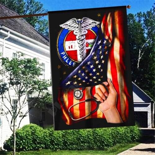 Nurse Flag 3D Full Printing Garden Flags Hanging House Flag Garden Flag Decoration Double-sided Printing
