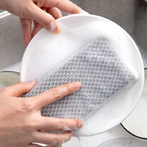 5pcs Dishwashing Sponge High Density Dish Cleaning Sponge Kitchen Scouring Pads Dust Wipes Home Clean Sponge 15*8*2cm AT08