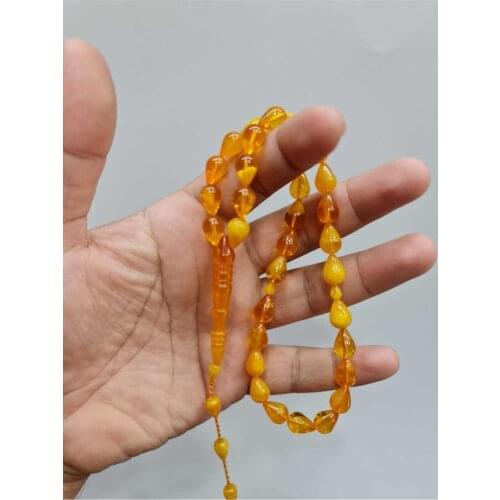 Islamic Tasbih Muslim Rosary Beads 33 Prayer Rosary For Men Bracelet For Men Accessory amber oltu amber stone Handmade Turkey