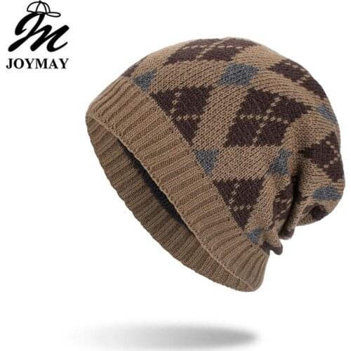 Joymay New arrival Winter Beanies Hat Unisex Classic Warm Soft Skullies Knitting Hats For Men Women WM134
