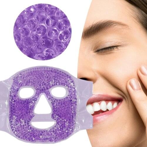 Ice Gel Eye Face Mask Hot Cold Therapy Sleep Mask For Migraine Headache Sinus Pain Dark Circles Skin Care Tool Cooling Eye Cover