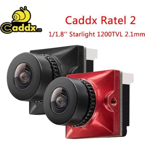 Caddx Ratel 2 1/1.8'' Starlight 1200TVL 19*19mm 2.1mm NTSC PAL 16:9 4:3 Switchable Super WDR FPV Micro Camera for FPV Racing