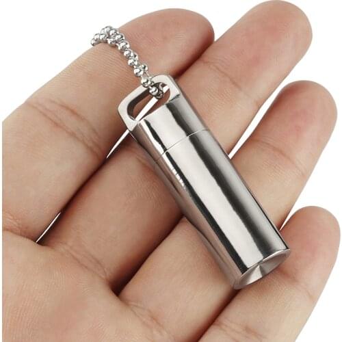 Mini Titanium Alloy Seals Waterproof Canister Medicine Capsule Bottle Outdoor Camping Tool