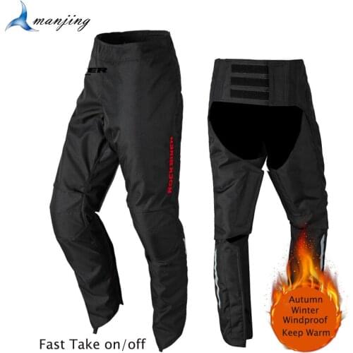 Men Oxford Cloth With Knee Protection Pants motorcycle riding trousers Windproof Quick release pants autumn winter Keep Warming