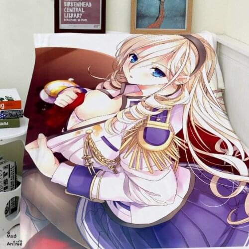 Anime Walkure Romanze Soft Flannel Fleece Throw Blanket Beds Plane Travel warm Blankets Decorative Slipcover Cobertor for Sofa