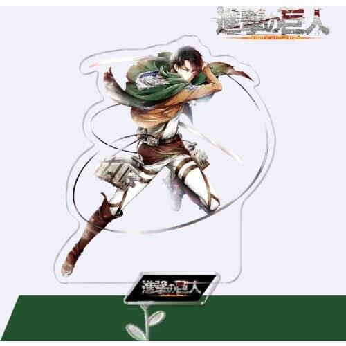 Attack on Titan Acrylic Stand Model Doll Eren Jager Mikasa Levi Ackerman Armin Desktop Decor Shingeki no Kyojin PVC Figure