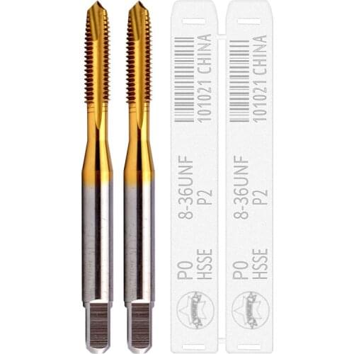 HSSE Fine Thread With Tin Spiral Pointed tap UNF 0-90 0-80 1-72 2-64 3-56 4-48 5-44 -6-40 8-36 10-32 1/4 5/16 3/8 UNS12-32 Taps