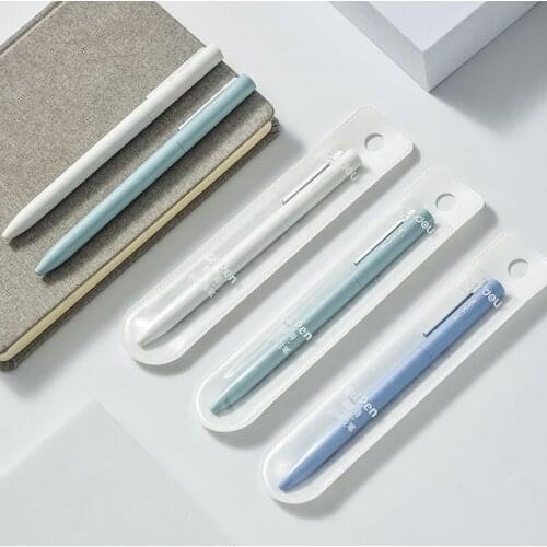 Pure Color Press Pen Ins Simple High-value Gel Pen Students with 0.5 Black Pen Signature Pen Cute Stationary Supplies