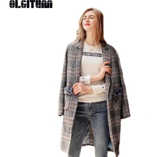 OLGITUM Women's Straight Coats
