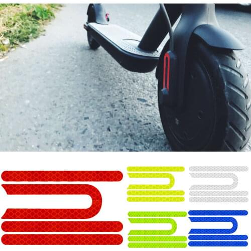 Front Rear Wheel Reflective Stickers Tyre Cover Protective Shell Sticke For Xiaomi M365 Electric Scooter Skateboard Accessories