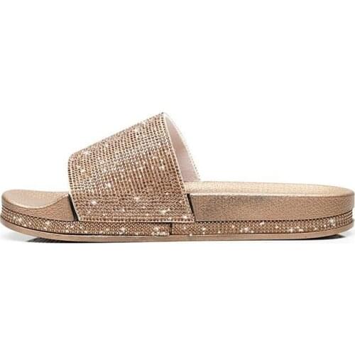 Bling Bling Rhinestone Slippers Casual Platform Sandals Women Summer Footwear Sliper Confortable for Women Mules Plateforme