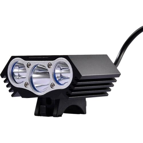 M3 Bike Three-bulb Lamp Four Switching Mode Rechargeable Headlamp Aluminum Alloy Bicycle Headlight