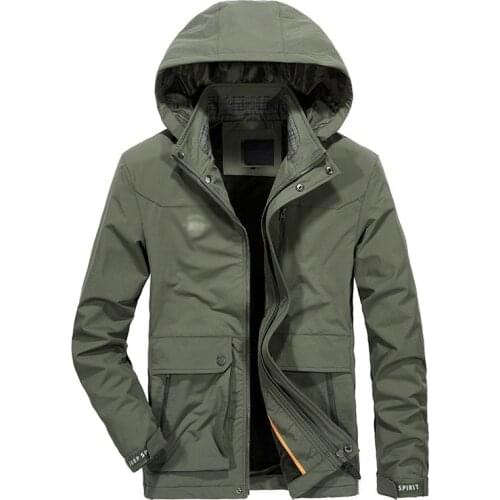 Winter Hooded Velvet Mens Jacket Coat Windbreaker Black Army Green Thick Windproof Overcoat Men Warm Zipper Tactical Outfit 3XL