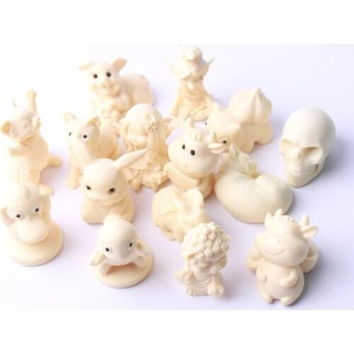 1PC Ivory Fruit Carving Anime Character Cute Home Decoration Sculpture