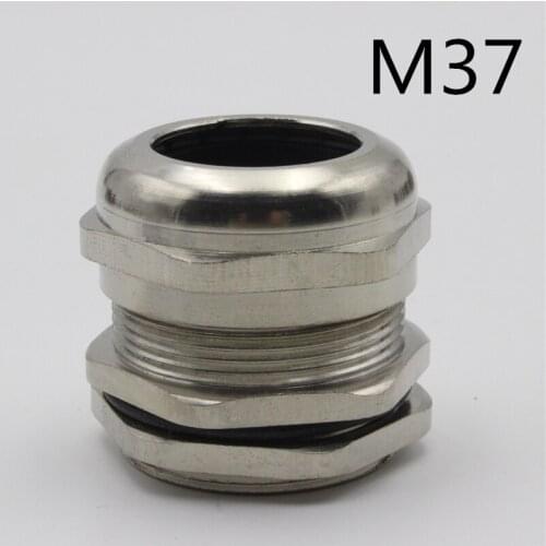 1piece M37*1.5 Nickel Brass Metal Silica gel Waterproof Cable Glands connector Apply to Cable 18-25mm