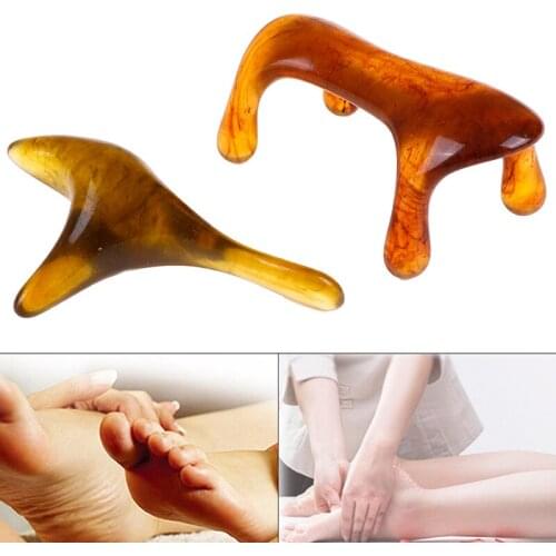 1Pcs Triangle Trigeminal Body Relax Resin Foot Feet Massager Neck Shiatsu Reflexology SPA Therapy Massager For Blood Circulation