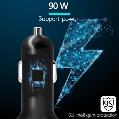 12V24V LED QC3 Car Cigarette Lighter Splitter Socket Power 3.4A 90W Dual USB Charger Adapter Phone Car-Charger Auto Outlet 2Way